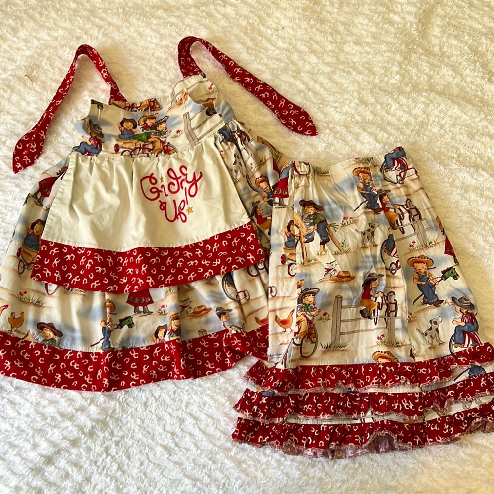 Girls Matching Top and Skirt Set